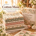 Talunovi™ Cotton Muse – Premium Cotton Fabric Fat Quarter Bundle, Neutral-Tone Quilting & Patchwork Fabric Set for Handmade Sewing Projects